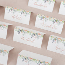 Blush & Navy Florals // Wedding Place Cards // #27