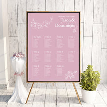 Blush Pink Floral, Seating Plans, #58