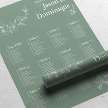 Sage Green Floral, Seating Plans, #59