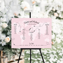 Blush Pink World Map, Seating Plans, #61