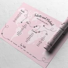 Blush Pink World Map, Seating Plans, #61