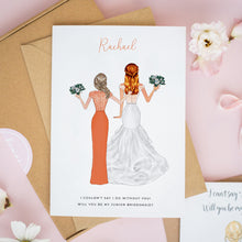 Personalised Will You Be My Junior Bridesmaid Card - Perfect For Little Sister or Nieces