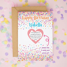 Personalised Birthday Scratch Reveal Card with Hidden Message