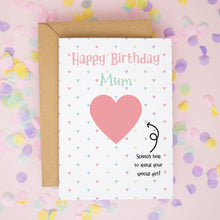 Personalised Birthday Scratch Reveal Card with Hidden Message