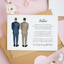 Personalised Will You Be My Best Man Card for Friend or Brother