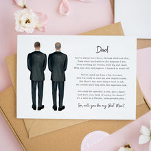 Personalised To My Dad Will You Be My Best Man Wedding Card