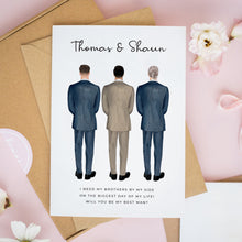 Personalised Will You Be My Best Man Card For Brothers