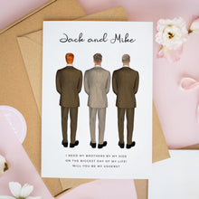 Personalised Will You Be My Best Man Card For Brothers