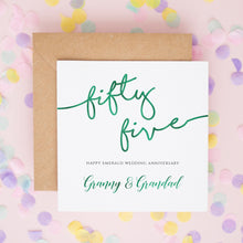 Personalised 55th Wedding Anniversary Card, Emerald Wedding Anniversary Card