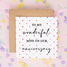 To My Wonderful Wife on Our Anniversary, Anniversary Cards
