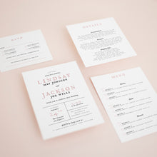 Dusty Pink, Pocketfold Invitations, PF-038
