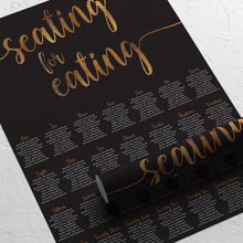 Black & Gold Metallic, Seating Plans, #33