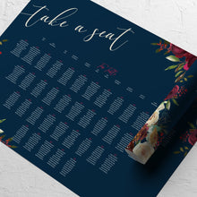 Navy & Autumnal Boho Florals, Seating Plans, #38
