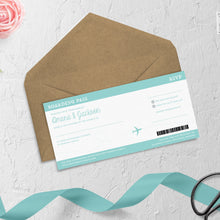 Aqua Blue Passport // Passport & Boarding Pass Invitations // #4017