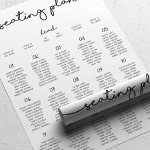 Simple Monochrome, Seating Plans, #45
