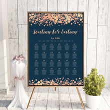Navy & Rose Gold Metallic Confetti, Seating Plans, #54