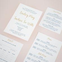 Navy & Gold, Pocketfold Invitations, PF-030