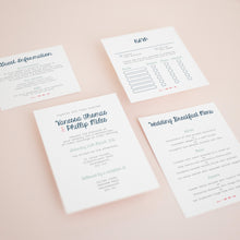 Navy & Sage, Pocketfold Invitations, PF-001