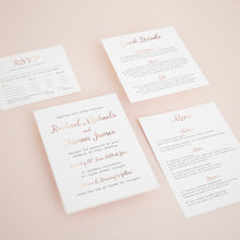Dusty Pink & Rose Gold, Pocketfold Invitations, PF-032