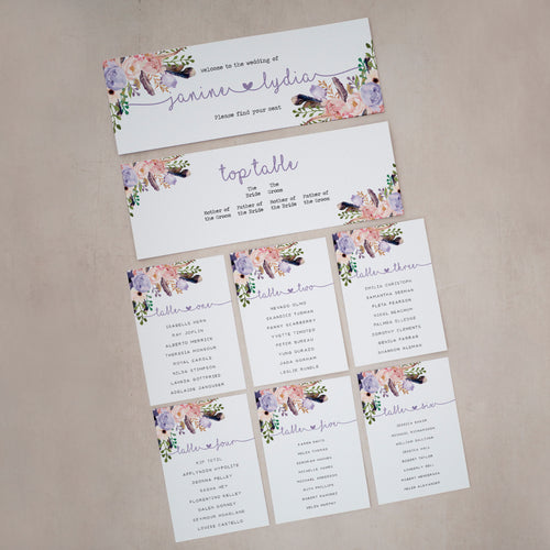 Individual Seating Plan Cards #005