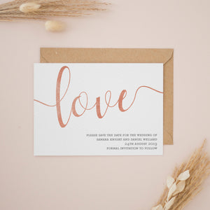 Rose Gold 'Love', Save the Dates #008