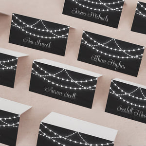 Chalkboard & Fairylights // Wedding Place Cards // #11