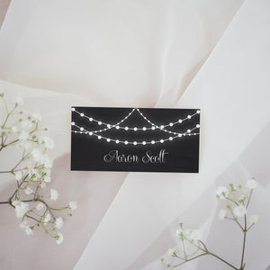 Chalkboard & Fairylights // Wedding Place Cards // #11