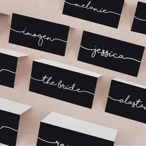 Simple Monochrome // Wedding Place Cards // #14