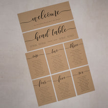 Kraft Individual Seating Plan Cards #017