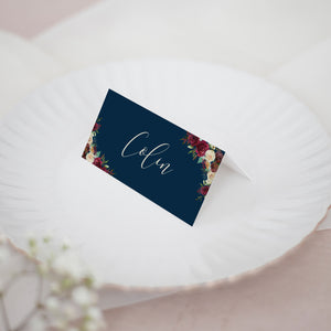 Navy & Autumnal Boho // Wedding Place Cards // #18