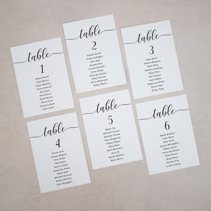 Individual Seating Plan Cards #019