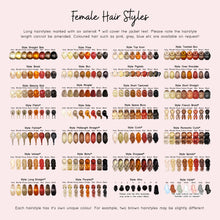 a chart of female hair styles