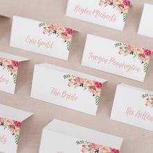 Pink Watercolour Florals // Wedding Place Cards // #20