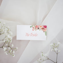 Pink Watercolour Florals // Wedding Place Cards // #20