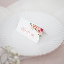 Pink Watercolour Florals // Wedding Place Cards // #20