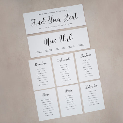 Individual Seating Plan Cards #022