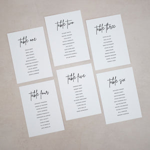 Individual Seating Plan Cards #024