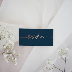 Navy & Rose Gold // Wedding Place Cards // #26