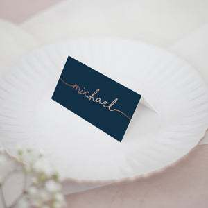 Navy & Rose Gold // Wedding Place Cards // #26