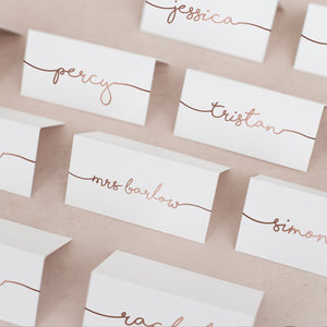 White & Rose Gold // Wedding Place Cards // #28