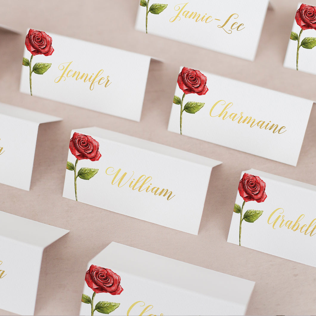 Enchanted Fairytale Rose // Wedding Place Cards // #29