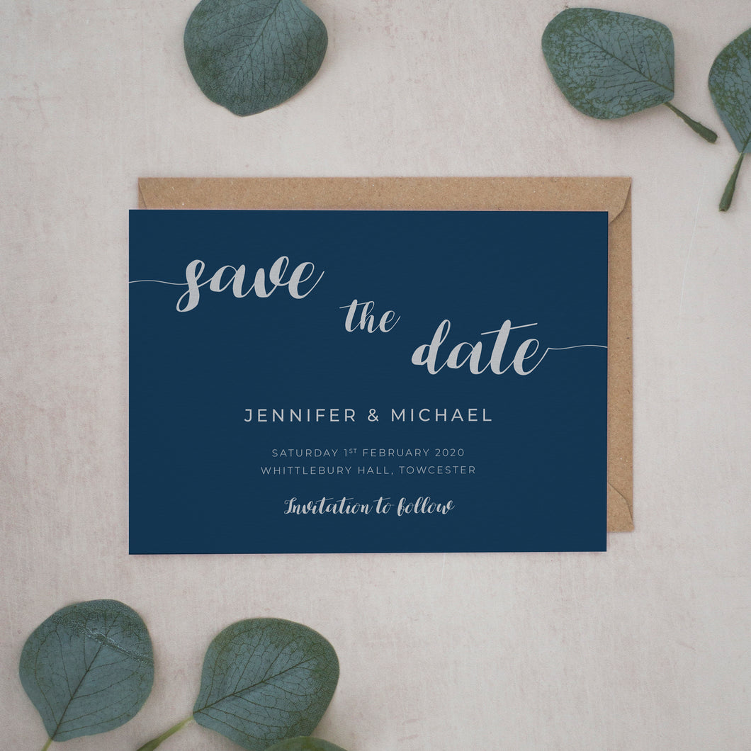 Navy & Grey, Save the Dates #037