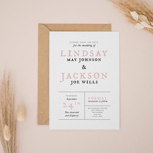 Blush Traditional, Save the Dates #041