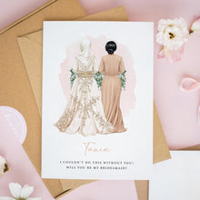 Personalised Muslim Bridesmaid Card – Islamic Wedding Cards & Bridesmaid Proposal