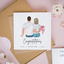 Personalised New Baby Card – Handmade Birth Announcement Card For Newborn Gift