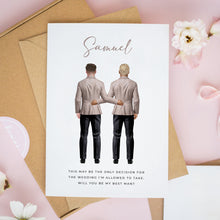 Personalised Will You Be My Best Man or Groomsman Card #1094