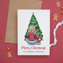 Personalised Mother & Son Christmas Card #1099