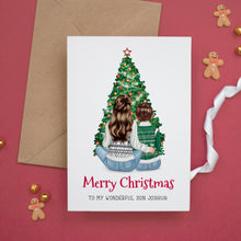 Personalised Mother & Teen Son Christmas Card #1100