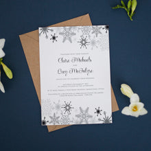 Silver Snowflakes, Wedding Invitation Suites and Bundles, #2260