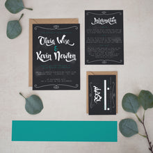 Chalkboard & Turquoise, Wedding Invitation Suites and Bundles, #2265